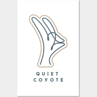 quiet coyote (dark) Posters and Art